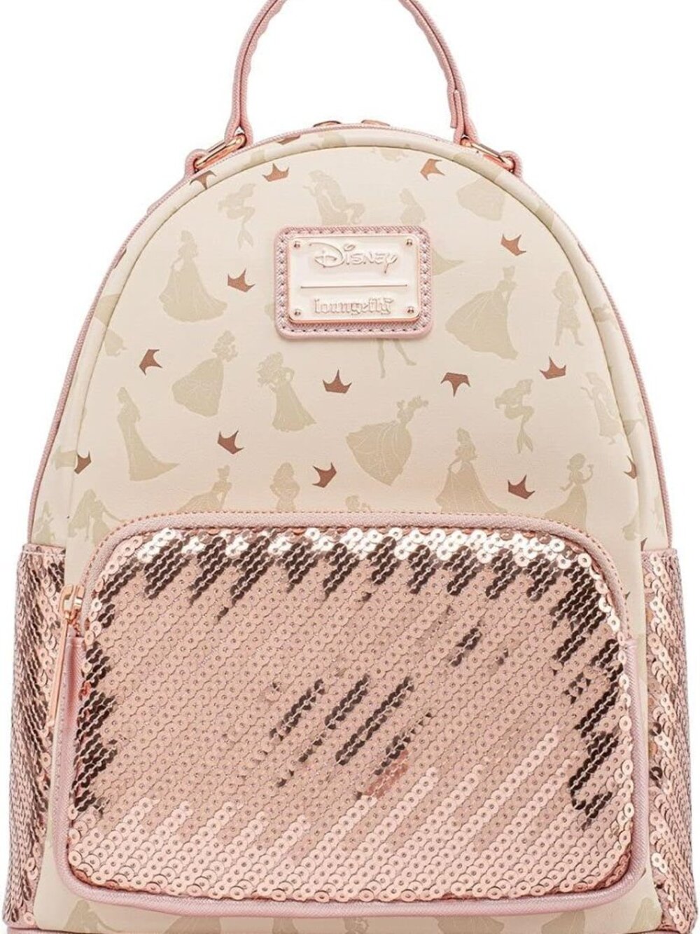 Loungefly Disney Ultimate Princesses Sequin Shoulder Bag